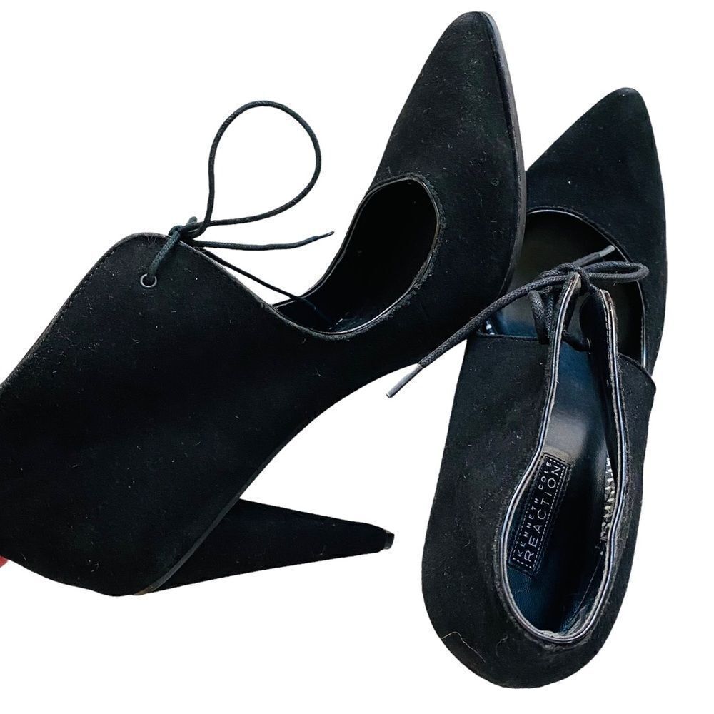 Kenneth Cole Reaction Fond Dona Tie Heels Booties Sh-booties Sz 10 NWT - Picture 4 of 8